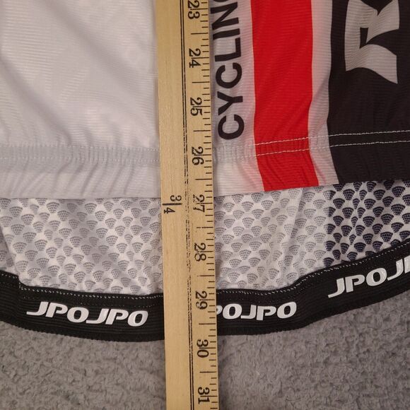 JPOJPO Cycling Jersey Womens XXL White Black Full Zip Pockets Polyester - Picture 9 of 12